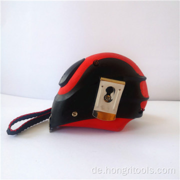 Rotes schwarzes Auto-Lock-Maßband mit Nylon-Blat